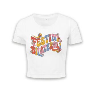 FESTINI BILATERALI FLOWER POWER - T-shirt crop donna